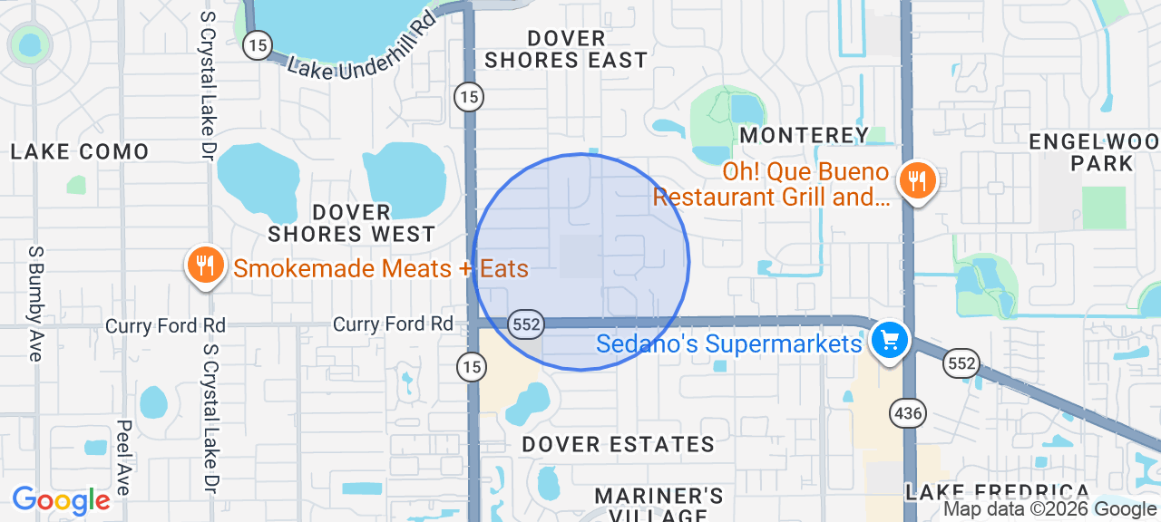 Approximate pickup area near Orlando, FL