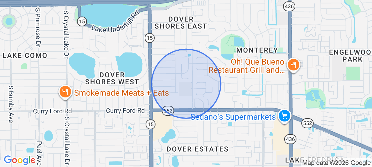 Approximate pickup area near Orlando, FL