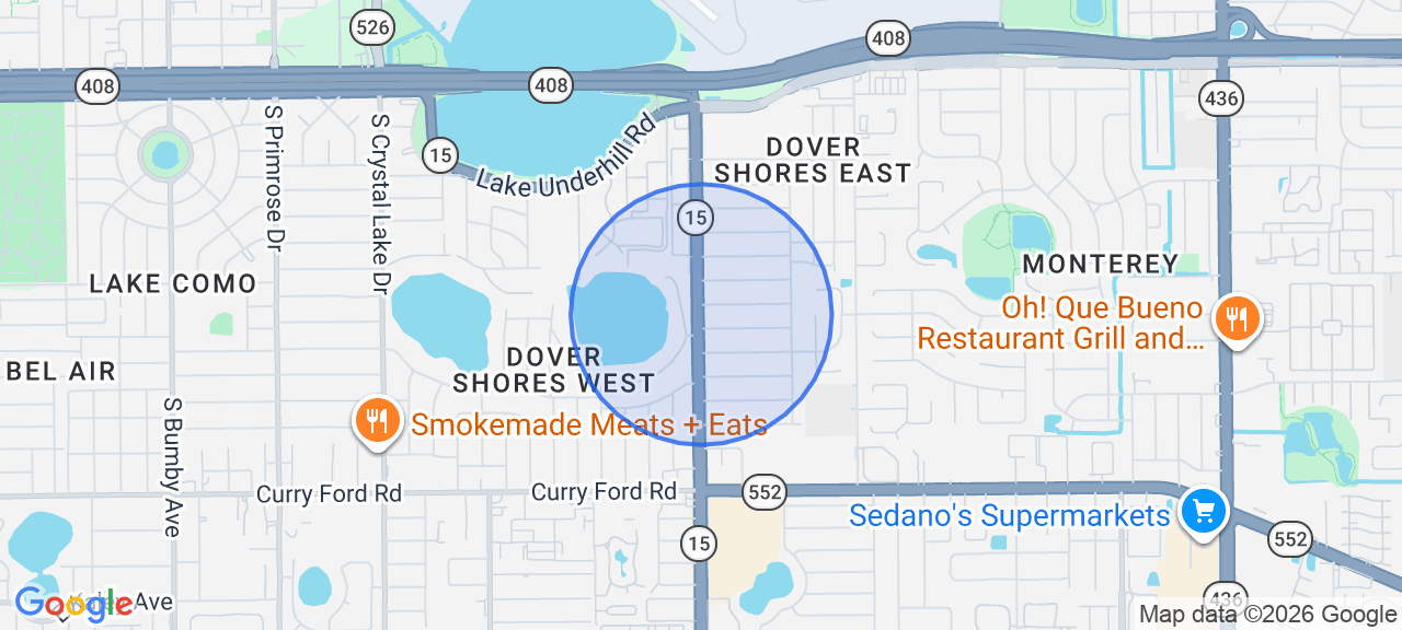 Approximate pickup area near Orlando, FL