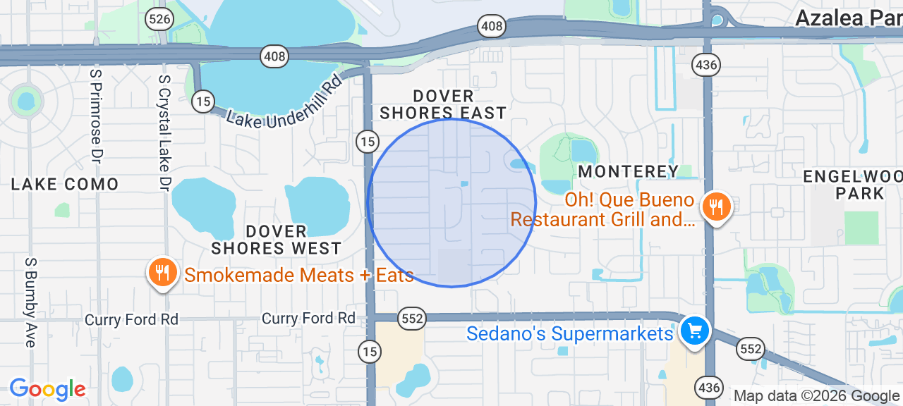 Approximate pickup area near Orlando, FL